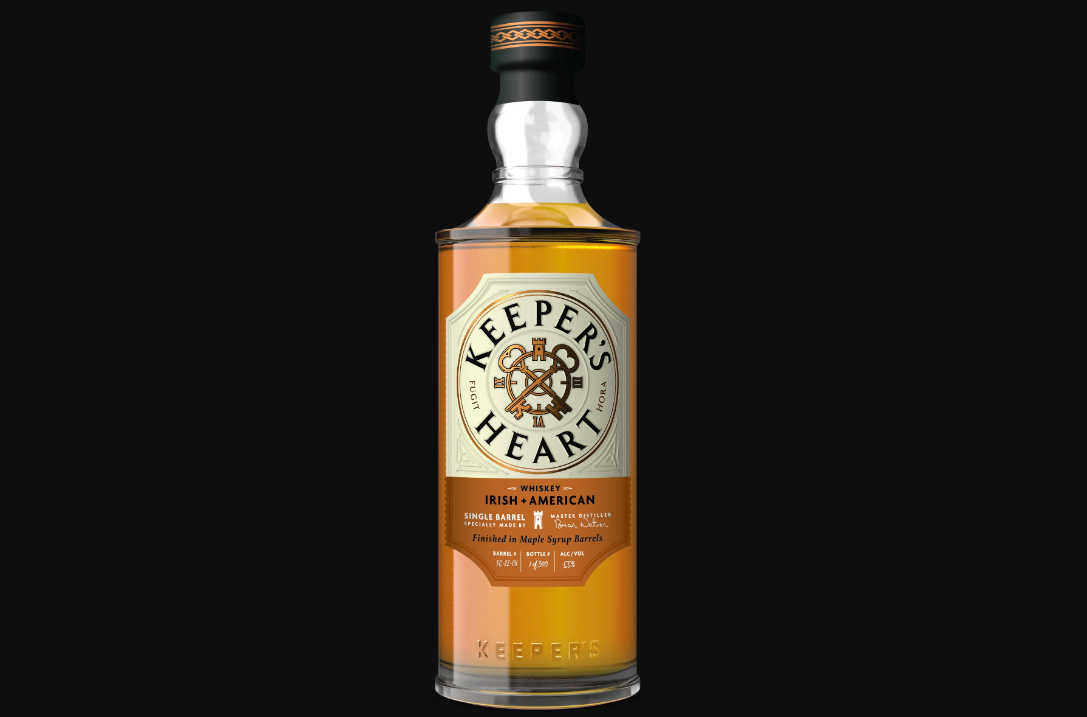Keeper's Heart Whiskey Irish + American Single Barrel Finished in Maple Syrup Barrels