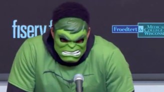 Giannis Antetokounmpo Celebrated Halloween By Wearing A Hulk Costume