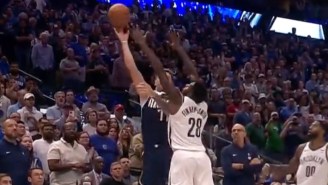 Luka Doncic Somehow Banked In A One-Handed Three