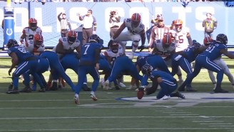 Myles Garrett Jumped Right Over Everyone And Blocked A Field Goal