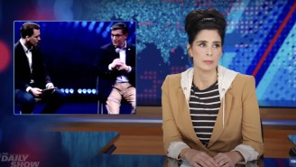 ‘The Daily Show’ Guest Host Sarah Silverman Says Mike Johnson’s Anti-Porn App Is Not Only Weird But It Sounds Like A Security Threat, Too