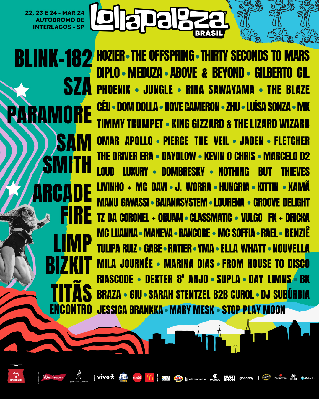 Lollapalooza Brasil 2024 Lineup Features SZA, Paramore, and Blink182