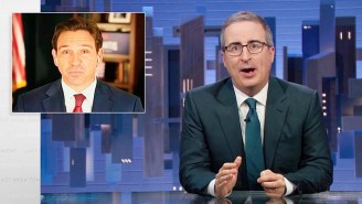 John Oliver Ripped Lift-Wearing Meatball Ron DeSantis For His Weak Comeback To Trump: ‘You’re So Bad At This!’
