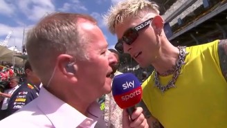 Machine Gun Kelly Gave One Of The Most Awkward Interviews You’ll See All Year At An F1 Race
