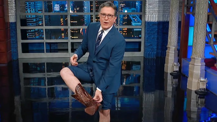 Colbert Mocks DeSantis For Wearing Lifts In His Cowboy Boots