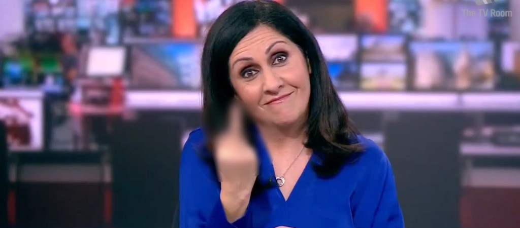 BBC Anchor Middle Finger Flips The Bird