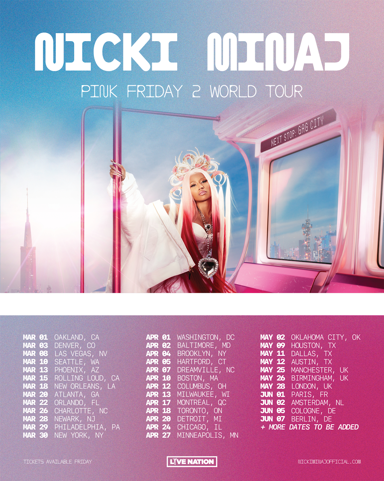 Nicki Minaj tour poster