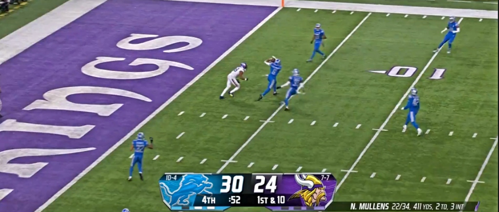 lions vikings interception