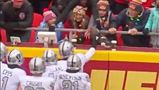 Raiders CB Jack Jones Pretended To Give A Kid In Chiefs Gear The Ball After A Pick-6 Then Pulled It Back