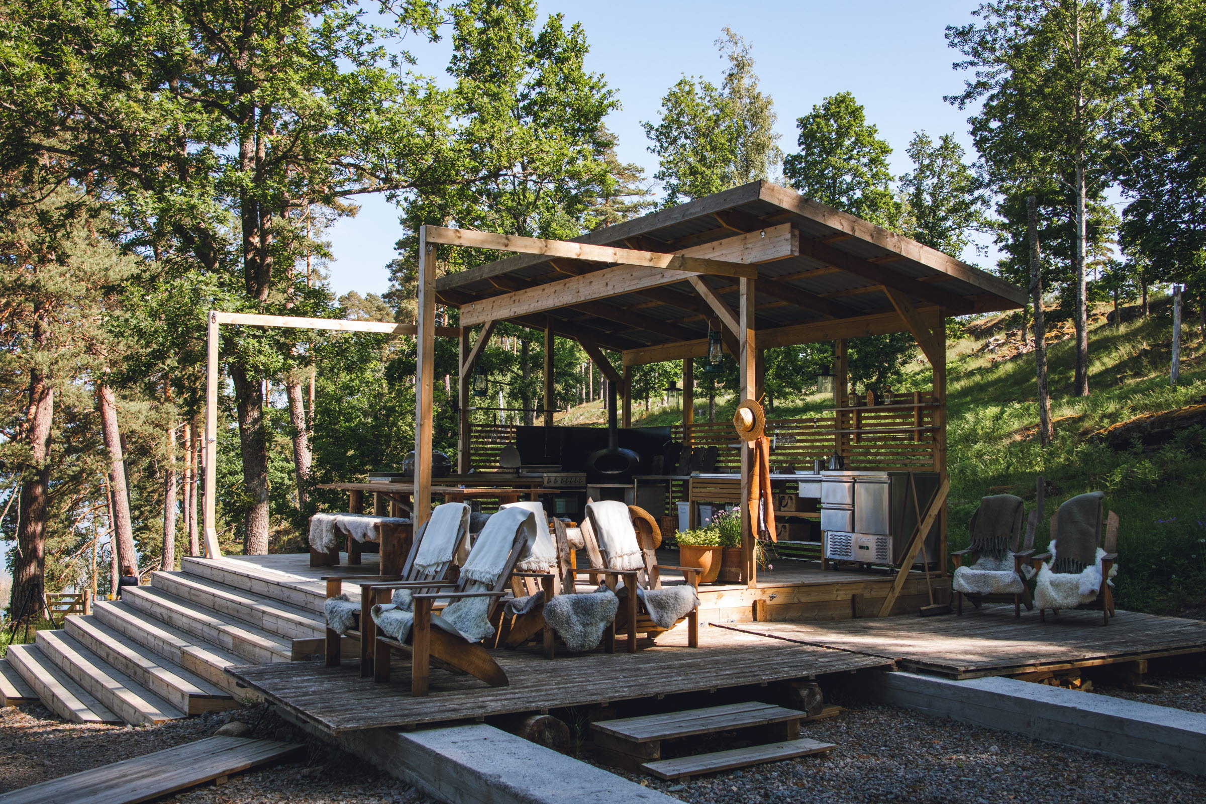 Swedish Country Living Outdoor Kitchen