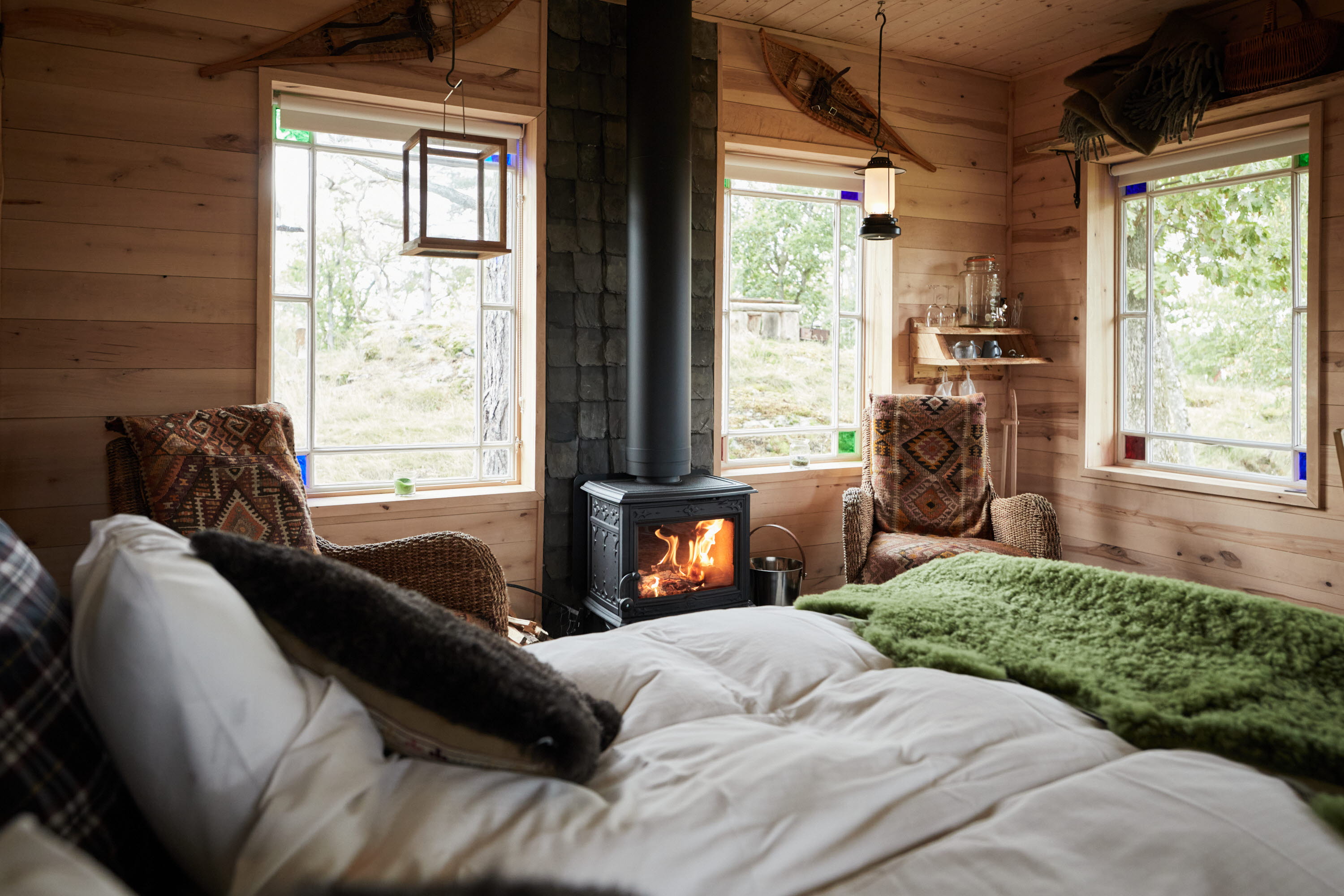 Swedish Country Living Cabin Interior