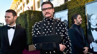 Pedro Pascal Attended The 2024 Golden Globes With His Arm In A Sling