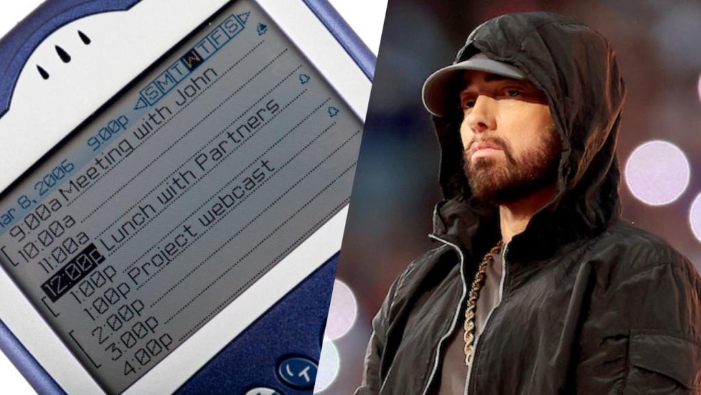 Eminem Uses BlackBerry Phone In 2024: Photo #Eminem