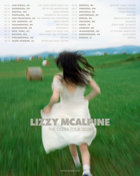 Lizzy McAlpine The Older Tour 2024 poster