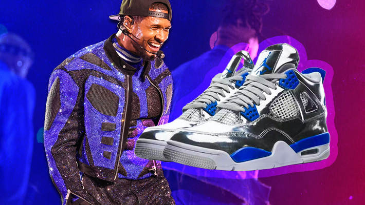 How to Buy Usher’s Chrome Jordan 4s from Super Bowl 2024