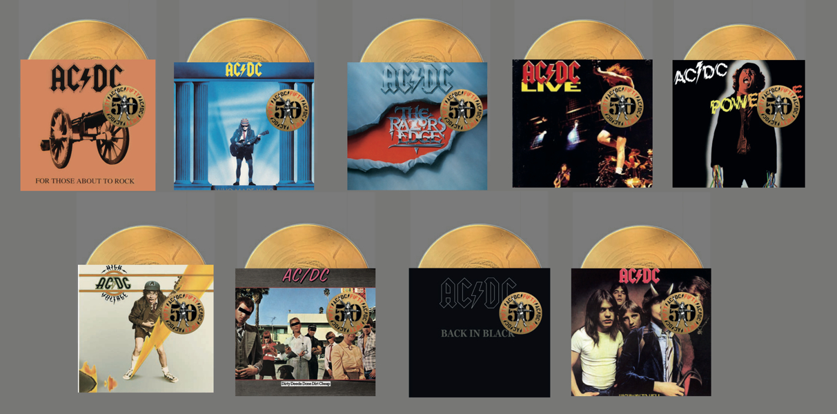 AC/DC Vinyl 50th anniversary