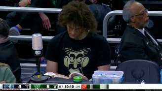 Robin Lopez Went To Wolves-Bucks And Read A Book After He Was Traded