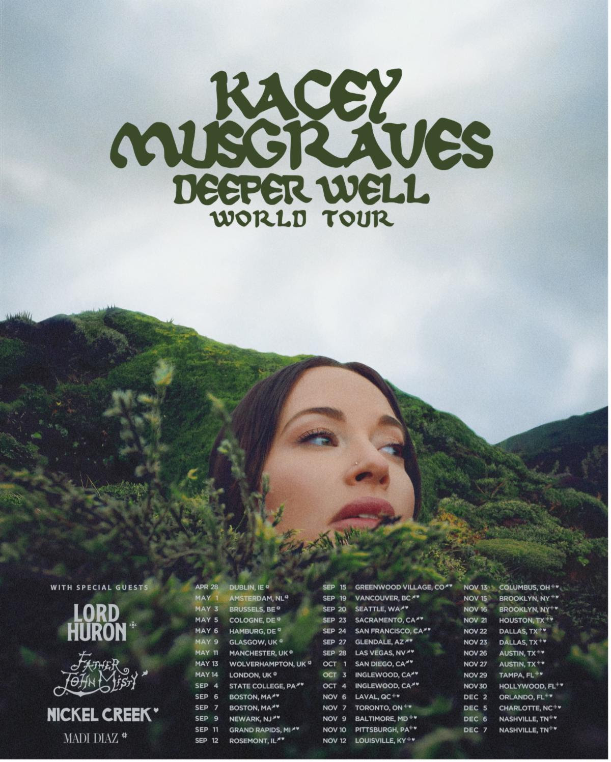 Kacey Musgraves world tour poster