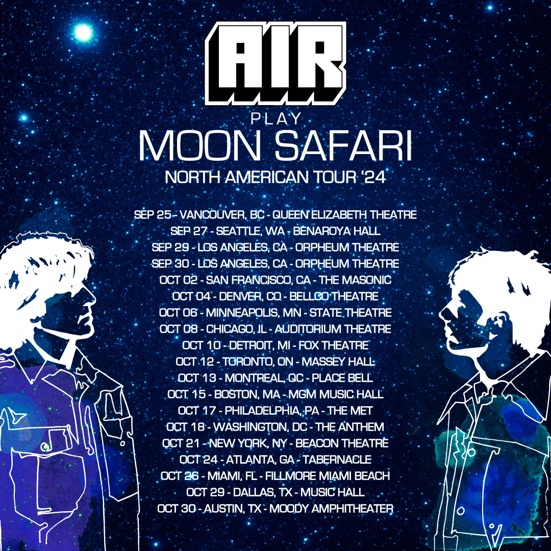 Air 2024 North American Tour Moon Safari poster
