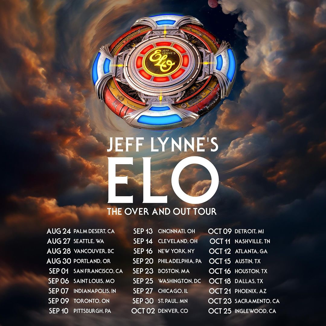 Jeff Lynnes ELO 2024 The Over And Out Tour poster