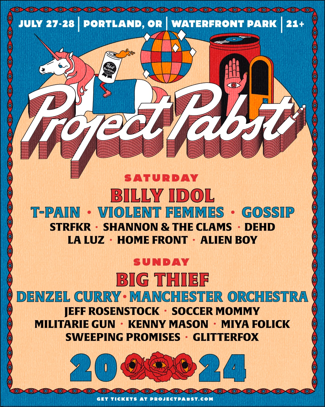 Project Pabst 2024 lineup poster