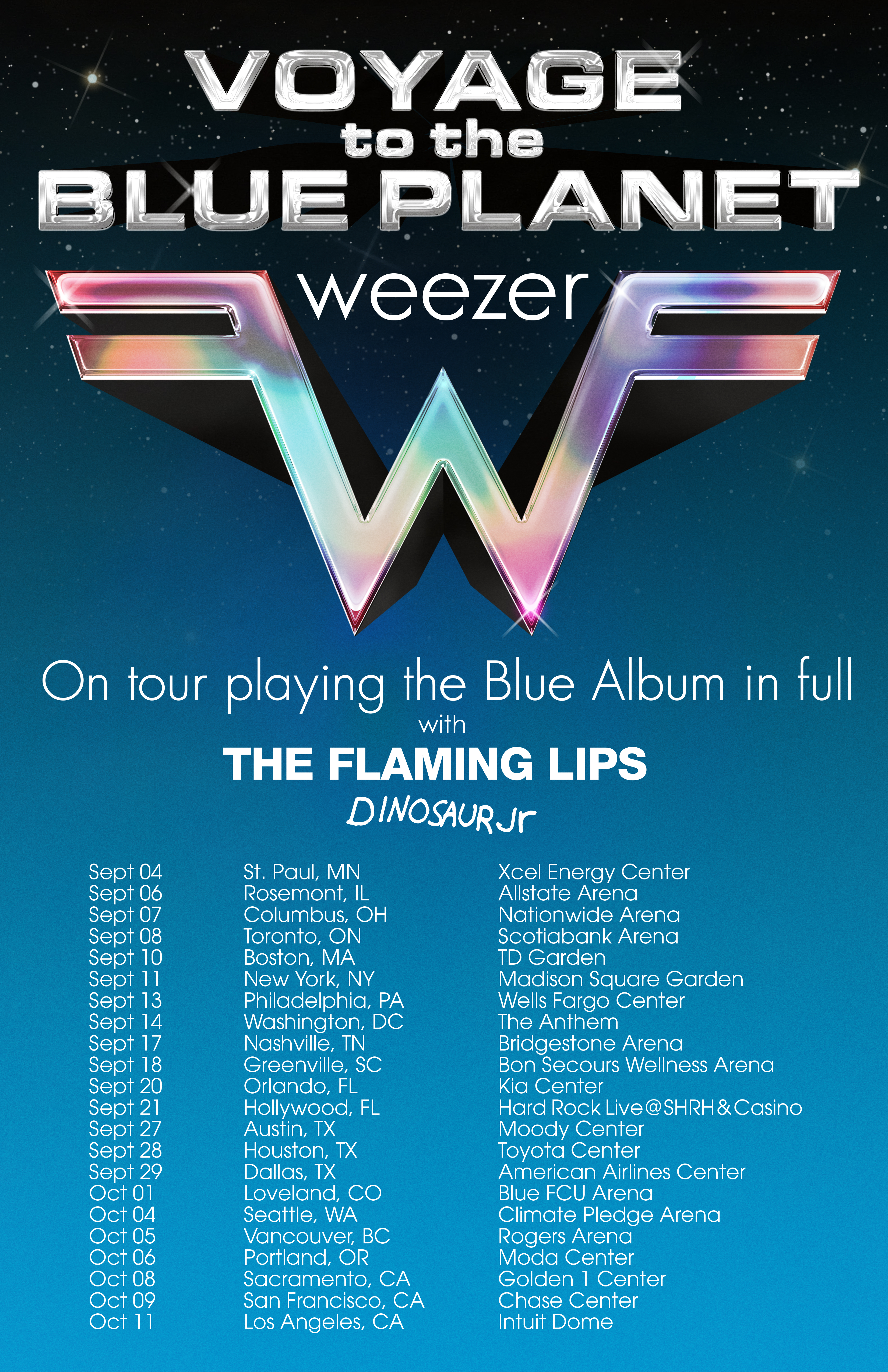 Weezer tour poster 2024