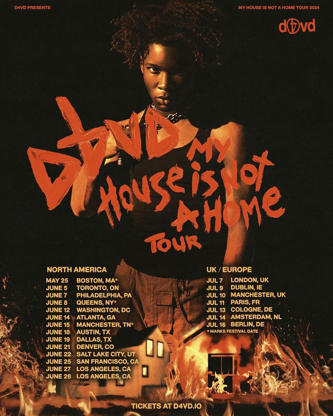 d4vd My House Is Not A Home Tour Poster 2024