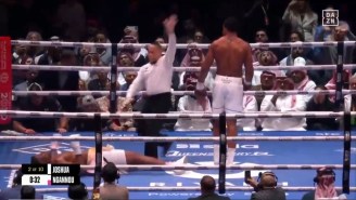 Anthony Joshua Knocked Out Francis Ngannou In The Second Round With A Huge Right Hook