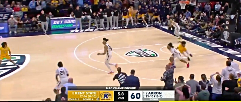 kent state akron foul