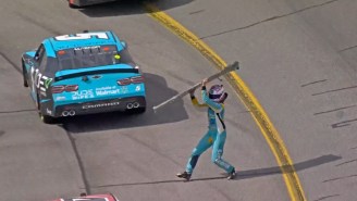 A NASCAR Driver Threw His Bumper At Another Car After Getting Wrecked