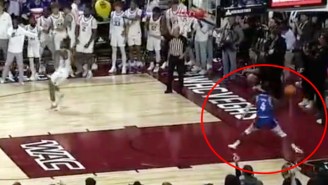 A UT Arlington Player Chucked The Ball At A Grand Canyon Player For Running Up The Score With A Windmill Dunk