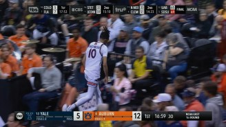 An Auburn Player Received A Flagrant 2 And Got Ejected For Throwing An Elbow Against Yale