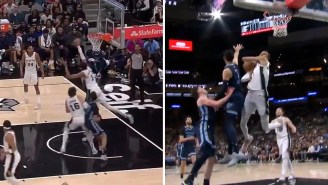 Victor Wembanyama Had A Hilarious Block And Then An Even More Hilarious Alley-Oop