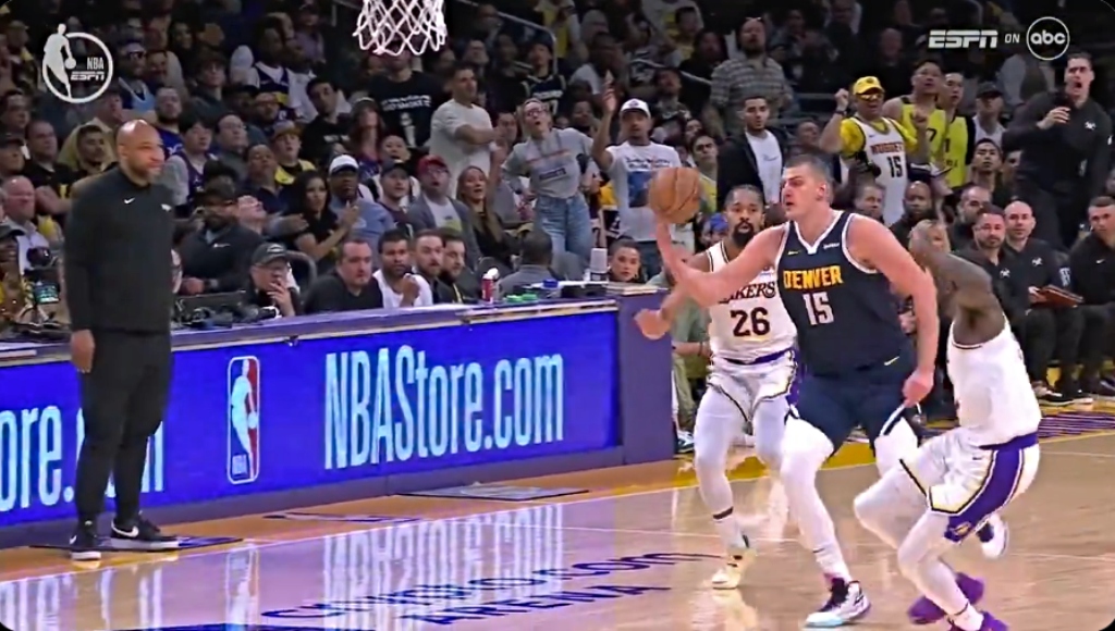 Nikola Jokic Made A Ridiculous Pass By Slapping The Ball