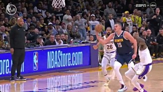 Nikola Jokic Made A Ridiculous Pass By Slapping The Ball To Michael Porter Jr. For A Dunk