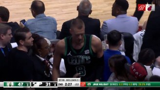 Kristaps Porzingis Left Game 4 Of Celtics-Heat With Calf Tightness