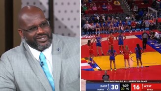 Shaq And Candace Parker Shared A Special Moment After Showing Highlights Of His Daughter, Me’Arah