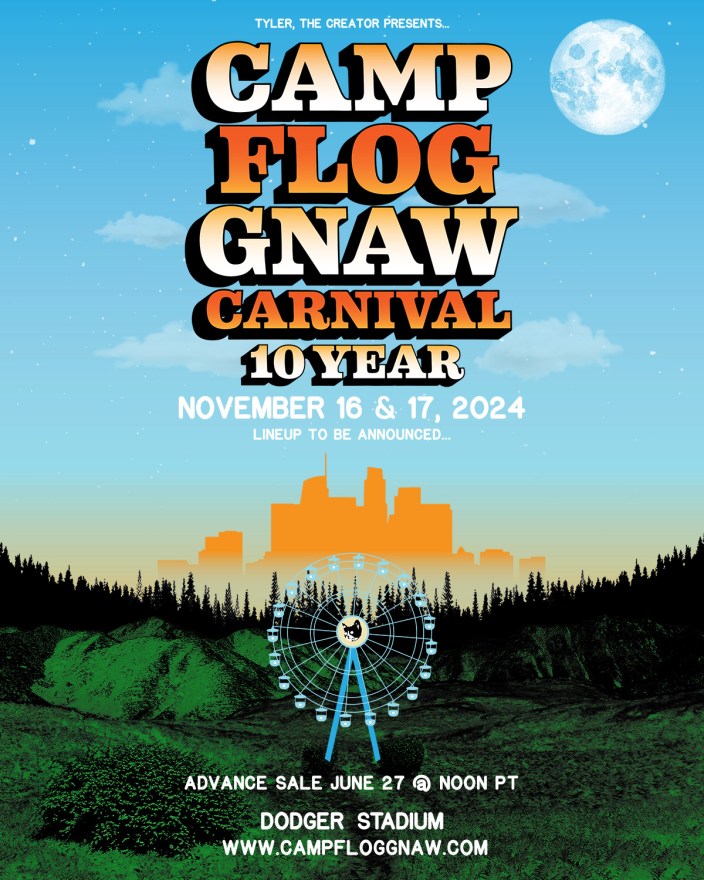 Tyler The Creator's Camp Flog Gnaw 2024 Flyer