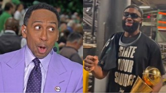 Jaylen Brown Trolled Stephen A. Smith With His Shirt At The Celtics Championship Parade