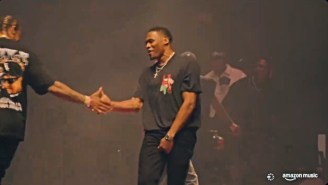 Russell Westbrook And DeMar DeRozan Danced On Stage For Kendrick Lamar’s Fourth Straight Performance Of ‘Not Like Us’ At The Pop Out