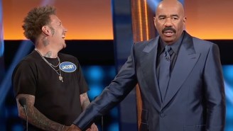 Steve Harvey Was Shocked By A Raunchy ‘Celebrity Family Feud’ Response Involving Mr. Peanut