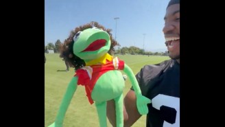 The Raiders Are Poking The Bear With A Patrick Mahomes Kermit Doll At Camp