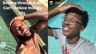 Bryce James Recreated LeBron’s ‘Smiling Through It All’ Meme On Instagram