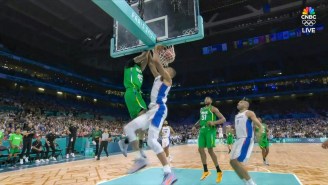 Joao Cardoso Threw Down A Crazy Alley-Oop On Rudy Gobert To Start The Olympics