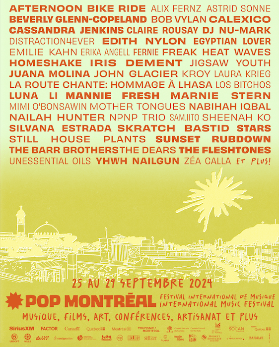 Pop Montreal Lineup