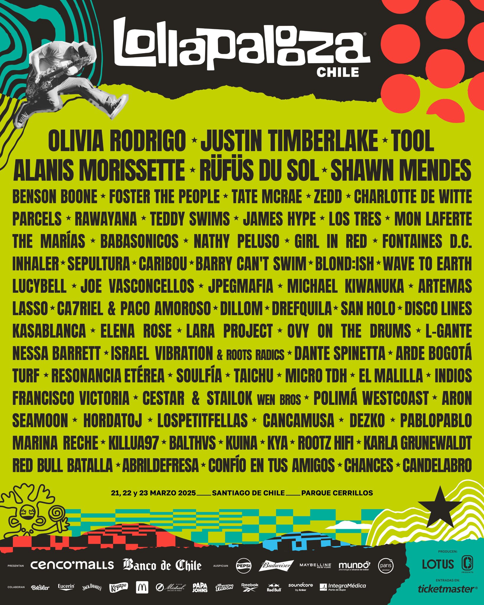 Lollapalooza Chile 2025 Lineup Justin Timberlake & More