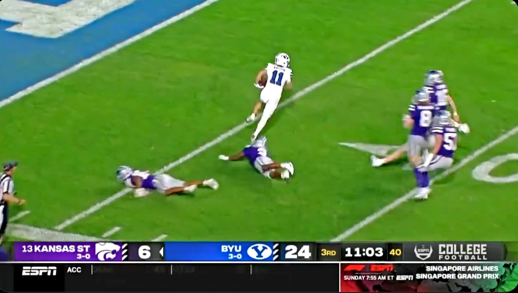 A BYU Player Had An All-Time Great Punt Return For A Touchdown Then Puked