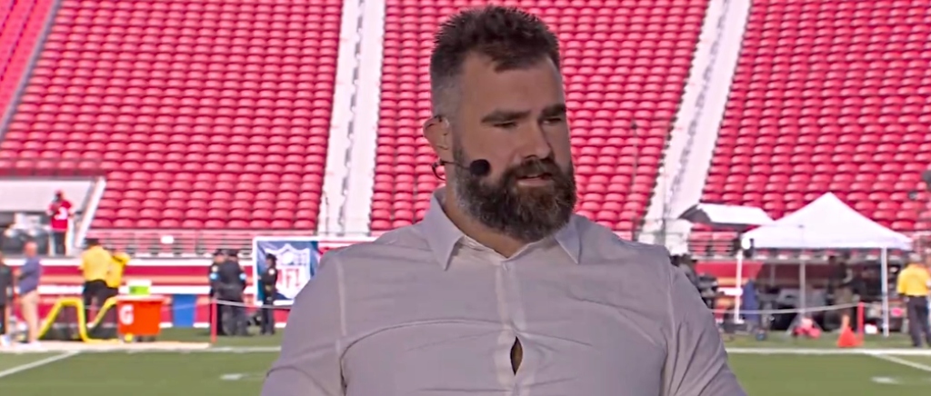 Jason Kelce Bought A Shirt At The Mall For His Monday Night Football Debut Because He Forgot His Bag