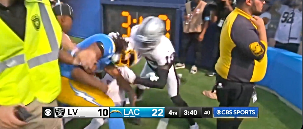 A Fight During Raiders-Chargers Led To Two Players Getting Ejected