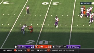 Lamar Jackson Dropped A Snap, Stiff Armed A Defensive End, And Threw An Insane Touchdown